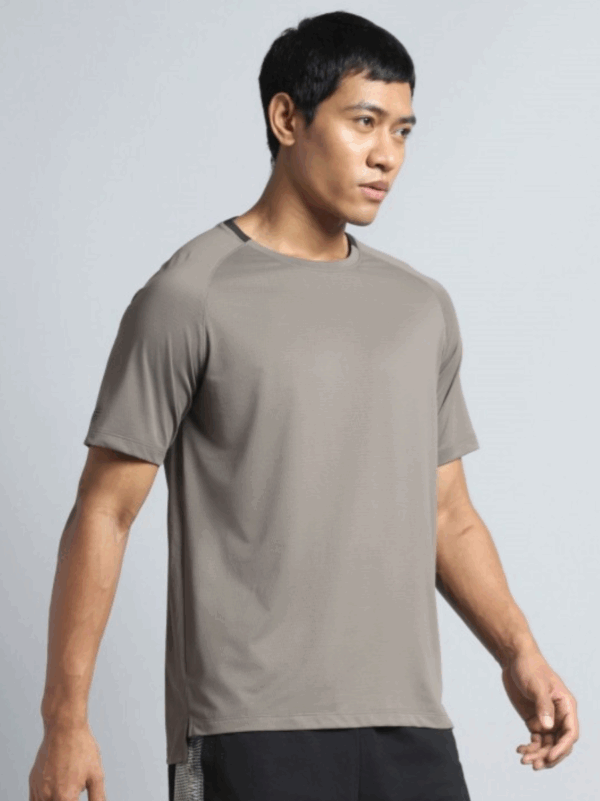 Men Dark Grey Workout Essential T-shirt - Image 3